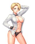  1girl blonde_hair highres king_(snk) looking_at_viewer solo the_king_of_fighters turna98 