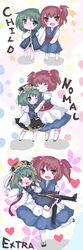  absurdres carrying engrish highres multiple_girls onozuka_komachi princess_carry ranguage rod_of_remorse setsuna_(pixiv) shikieiki_yamaxanadu touhou touhou_ningyougeki touhoumon 