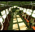  bag brown_hair inumaroboya inumaru_(sougen_no_marogoya) light lying original reading school_uniform serafuku sitting skirt train train_interior 