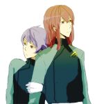  gundam gundam_00 innovator innovators lowres mai_(artist) mai_(suna) purple_hair red_eyes red_hair redhead revive_revival 