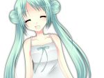  double_bun green_hair hatsune_miku long_hair smile suzunoyamika suzuya twintails vocaloid 