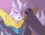  bandage bandages furry gloves lowres purple_eyes smile solo star_fox starfox tail violet_eyes white_hair wolf_o&#039;donnell wolf_o'donnell 