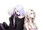  blue_eyes cain_highwind cecil_harvey final_fantasy final_fantasy_iv long_hair ponytail rosa_farrell silver_hair wakameron 