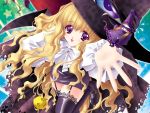  carnelian hat highres jpeg_artifacts lilith long_hair purple_eyes thigh-highs thighhighs violet_eyes witch witch_hat yami_to_boushi_to_hon_no_tabibito 
