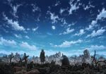  cloud clouds moon robe rubble ruins scenery shirakaba_toshiharu sky usakichi venus_&amp;_braves 