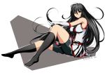  1girl akame akame_ga_kill! black_hair long_hair looking_at_viewer red_eyes smile solo tony_guisado 