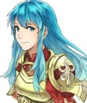  1girl aqua_hair armor blue_eyes blue_hair eirika fire_emblem fire_emblem:_seima_no_kouseki fire_emblem_heroes intelligent_systems kamu_(kamuuei) long_hair nintendo smile solo 