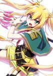  1girl blonde_hair character_request flower_knight_girl lance long_hair mizunashi_(second_run) polearm solo twintails weapon 
