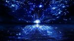  1girl blue commentary_request highres night night_sky original scenery sky solo standing star_(sky) starry_sky y_y_(ysk_ygc) 