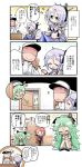  &gt;_&lt; +++ /\/\/\ 0_0 10s 1boy 3girls 4koma :d ;d ^_^ admiral_(kantai_collection) ahoge bare_shoulders bikini blush braid closed_eyes closed_mouth comic commentary_request flying_sweatdrops gloves green_hair hair_ribbon hat herada_mitsuru kantai_collection kawakaze_(kantai_collection) long_hair long_sleeves low_twintails military military_uniform multiple_girls one_eye_closed open_mouth peaked_cap redhead ribbon smile sparkle swimsuit translated trembling twintails umikaze_(kantai_collection) uniform wavy_mouth white_gloves yamakaze_(kantai_collection) 