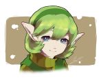  1girl blue_eyes green_hair hairband pointy_ears saria short_hair smile so_ryou solo the_legend_of_zelda the_legend_of_zelda:_ocarina_of_time 