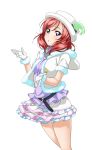  1girl :o artist_request belt blush breasts frills fur_trim gloves hat jewelry looking_at_viewer love_live! love_live!_school_idol_festival love_live!_school_idol_festival_after_school_activity love_live!_school_idol_project nishikino_maki official_art parted_lips pendant redhead short_hair short_sleeves skirt snow_halation solo transparent_background turtleneck violet_eyes 