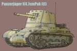  earasensha ground_vehicle military military_vehicle motor_vehicle original panzerjager_i self-propelled_gun tank 