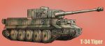  earasensha ground_vehicle highres military military_vehicle motor_vehicle original t-34_tiger_prop tank 