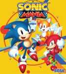  3boys 90s black_eyes knuckles_the_echidna male_focus multiple_boys multiple_tails official_art sega smile sonic sonic_mania sonic_the_hedgehog tail tails_(sonic) 