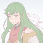  1girl fire_emblem fire_emblem:_mystery_of_the_emblem fire_emblem_heroes green_eyes green_hair koyorin long_hair looking_at_viewer paola pegasus_knight smile solo 