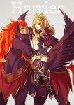  animal armor blonde_hair breasts clair_(fire_emblem) cleavage_cutout fire_emblem fire_emblem_echoes:_mou_hitori_no_eiyuuou fire_emblem_gaiden full_body fur_collar greaves grey_background gzei large_breasts long_hair looking_at_viewer pegasus riding simple_background smile solo 