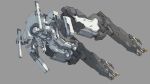  exoskeleton gun machine mecha multiple_arms original pump_(pumpqmuq) robot weapon 