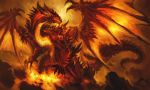  dragon fire highres masaki_(monster) no_humans orange_(color) pixiv_fantasia pixiv_fantasia_revenge_of_the_darkness 