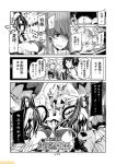 5girls abukuma_(kantai_collection) ass battleship_hime battleship_summer_hime bikini choukai_(kantai_collection) comic commentary cup drinking_glass glasses greyscale hair_over_one_eye headgear heavy_cruiser_summer_hime holding holding_drinking_glass kantai_collection long_hair mizumoto_tadashi monochrome multiple_girls ooi_(kantai_collection) swimsuit torn_clothes translation_request 