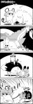  4koma animal_ears basket braid cat_ears cat_tail chasing comic commentary_request eggplant emphasis_lines fire greyscale highres hitodama kaenbyou_rin looking_at_another monochrome mouse_ears mouse_tail multiple_tails nazrin obon outdoors plate riding running shoujo_kitou-chuu shouryouuma smile tail tani_takeshi touhou translation_request twin_braids yukkuri_shiteitte_ne 