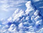  above_clouds blue_sky clouds cloudy_sky commentary_request no_humans original scenery sky yuihishi 