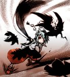  animal_ears geta hat inubashiri_momiji leaf leaves shield silver_hair solo sword tail tanayuma tengu-geta tokin_hat touhou weapon wolf_ears wolf_tail 