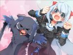  angel_wings angry ashe_(cg) ashe_(under_the_moon) bell bell_collar blue_eyes blue_hair blush cat choker clenched_hands collar dress game_cg gothic_lolita kyle_(under_the_moon) lolita_fashion open_mouth star toujou_sakana under_the_moon white_hair wings 