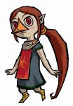  brown_hair long_hair medli nintendo official_art pointy_ears ponytail red_eyes rito the_legend_of_zelda wind_waker 