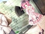  dress game_cg hat lily_(cafe_little_wish) pink_dress pink_hair red_eyes ribbon ribbons short_hair tinker_bell 