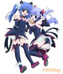  angel_mort animal_ears ass blue_eyes blue_hair cat_ears cat_tail frills furude_rika hanyuu higurashi_no_naku_koro_ni horns lowres multiple_girls purple_eyes ribbon sakai_kyuuta tail thighhighs twintails violet_eyes waitress watermark 