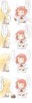  2girls 4koma anger_vein ark_royal_(kantai_collection) bismarck_(kantai_collection) black_gloves blonde_hair blue_eyes bob_cut closed_eyes comic crossed_arms gloves hairband highres kantai_collection multiple_girls rebecca_(keinelove) redhead short_hair solid_oval_eyes tiara translation_request upper_body 