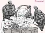  :o aqua_eyes battleship_hime black_bra bra braid breasts cleavage collar gauntlets glasses grin ha-class_destroyer headphones horns i-class_destroyer kantai_collection long_hair medium_breasts midway_hime mittens northern_ocean_hime off-shoulder_shirt open_mouth re-class_battleship red_eyes seaport_hime shirt single_braid smile sparkle spiked_collar spikes stacking supply_depot_hime ta-class_battleship tongue tongue_out twitter_username underwear very_long_hair white_hair wo-class_aircraft_carrier zenryoku_natsuyasumi 
