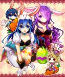  2boys 2girls animal_ears bare_shoulders blue_hair blush breasts brother_and_sister bunny_girl bunny_tail bunnysuit camilla_(fire_emblem_if) carrot chibi fake_animal_ears father_and_daughter fire_emblem fire_emblem:_kakusei fire_emblem_heroes fire_emblem_if hair_over_one_eye krom large_breasts lips long_hair looking_at_viewer lucina marks_(fire_emblem_if) medium_breasts multiple_boys multiple_girls open_mouth purple_hair rabbit_ears sakumado short_hair siblings smile tail very_long_hair violet_eyes wavy_hair 