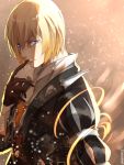  1boy a55114231 black_gloves blonde_hair blue_eyes eizen_(tales) gloves hair_between_eyes looking_at_viewer parted_lips solo tales_of_(series) tales_of_berseria upper_body 