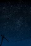  crane highres night night_sky no_humans original outdoors scenery silhouette sky star_(sky) starry_sky xiu_si 