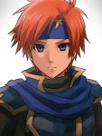  1boy armor blue_eyes cape fire_emblem fire_emblem:_fuuin_no_tsurugi fire_emblem_heroes headband highres looking_at_viewer male_focus redhead roy_(fire_emblem) short_hair smile 