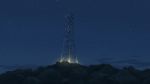  commentary forest highres light mclelun nature night night_sky no_humans outdoors scenery sky star_(sky) starry_sky tower transmission_tower 