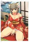  1girl absurdres highres japanese_clothes kimono solo toranoana 