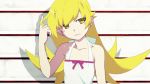  1girl animated animated_gif blonde_hair lowres monogatari_(series) oshino_shinobu yellow_eyes 