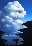  clouds fantasy flying highres rock scenery ship sky watercraft yumemizuki 