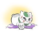  cat cup cushion glasses green_collar iesupa inoue_kazuhiko natsume_yuujinchou nyanko professor_ozpin rwby seiyuu_connection teacup whisker_markings 