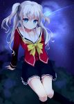  1girl blue_eyes charlotte_(anime) school_uniform solo tomori_nao 