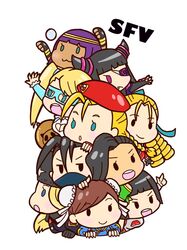  &gt;:d 6+girls :3 :d :o acronym antenna_hair asymmetrical_hair beret black_hair blonde_hair blue_eyes bomb braid brown_hair cammy_white chibi chun-li crystal_ball double_bun drill_hair eyepatch fang fingerless_gloves fur_hat genjimarup gloves green_eyes han_juri hat ibuki_(street_fighter) kanzuki_karin kolin laura_matsuda menat multiple_girls open_mouth purple_hair rainbow_mika ringlets smile solid_circle_eyes street_fighter street_fighter_v twin_drills ushanka violet_eyes yamato_nadeshiko_(street_fighter) 