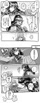  1boy 1girl comic greyscale highres izumi-no-kami_kanesada monochrome touken_ranbu 
