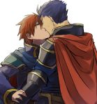  2boys armor blue_eyes blue_hair cape eliwood_(fire_emblem) fire_emblem fire_emblem:_rekka_no_ken gloves hector_(fire_emblem) kometubu0712 male_focus multiple_boys redhead short_hair yaoi 