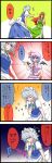  4koma bat_wings china_dress chinese_clothes comic commentary_request dress highres hong_meiling izayoi_sakuya maid maid_headdress noel_(noel-gunso) remilia_scarlet touhou translation_request wings 
