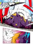  absol comic commentary_request crossover highres mega_gengar noel_(noel-gunso) pokemon pokemon_(creature) translation_request 