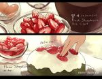  artist_name bowl cake english food fruit icing nadia_kim original plate strawberry 
