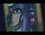  blue_hair d-suke highres higurashi_no_naku_koro_ni kos-mos parody peeking_out solo xenosaga xenosaga_episode_iii 